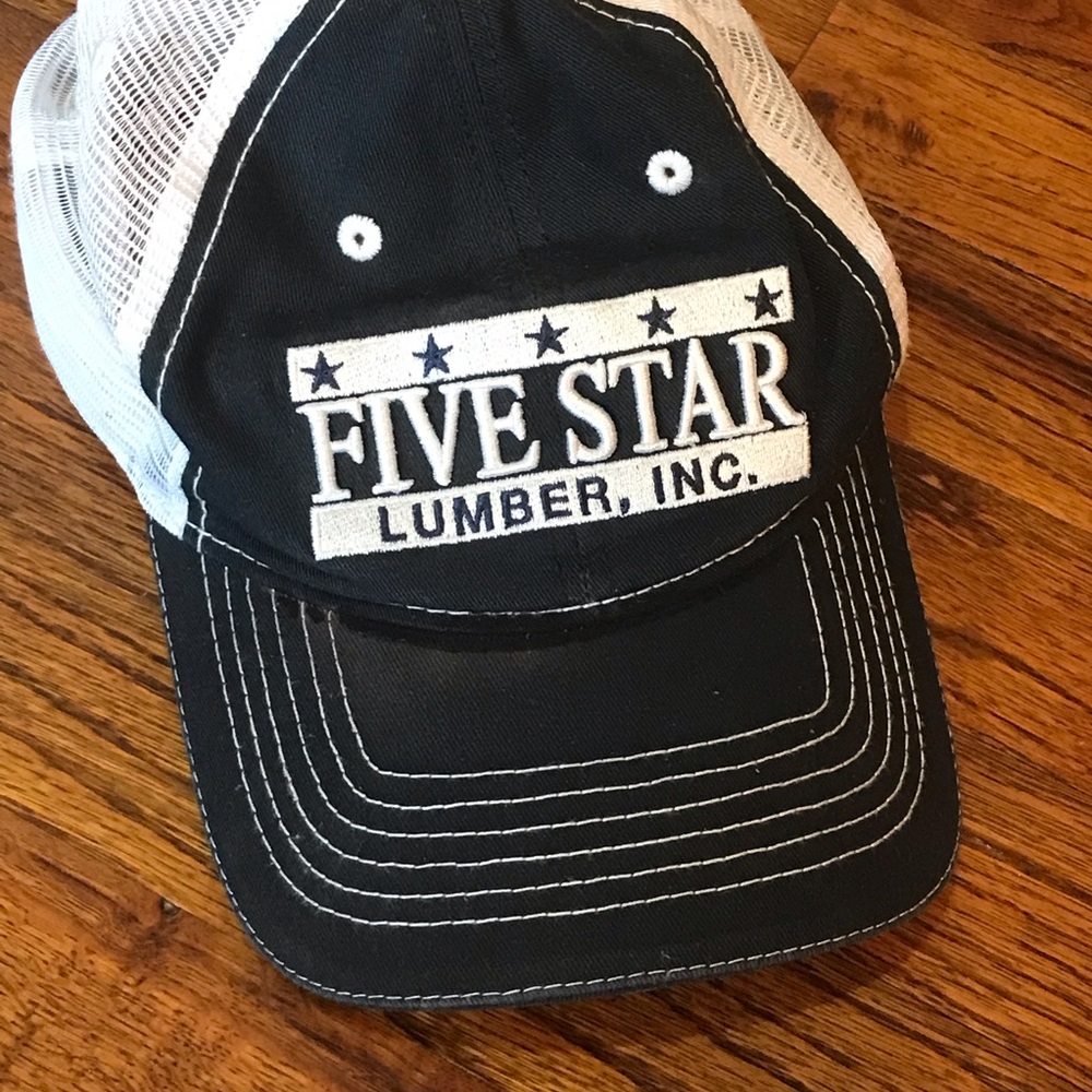 Men’s Five Star Lumber Cap Hat US Lumber Classic 6-Panel Mesh w/ Adjustable Fit - Picture 10 of 11